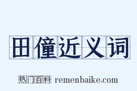 田僮近义词是什么意思的图片